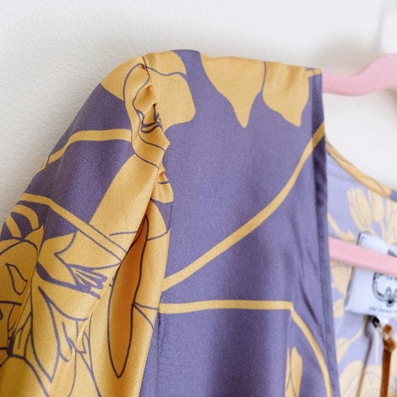 ⚡️SOLD⚡️ nwt evi grintela silk floral politness maxi dress - size large - Picture 4 of 14